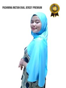 Pashmina Instan Oval Original JERSEY Premium kualitas bagus Jilbab Muslim Kerudung Panjang Lembut Nyaman Tebal Hijab Pasmina Terlaris