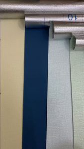 MW Wallpaper Linen Foam Roll Warna 3D 50c x 280cm Stiker Dekorasi Kamar