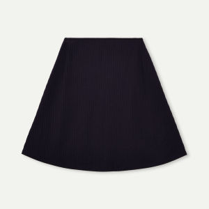 Textured Regular Fit Short Sleeve Top A-Line Skirt Set