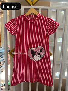 Dress Knit Hornet Salur Anak 1-6th kuromi Dress Baju Anak Perempuan terbaru
