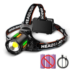Powerful Aluminium Alloy Head Flashlight Power Display Headlight Led Head Rechargeable Phone Head Led Light Fishing Lantern