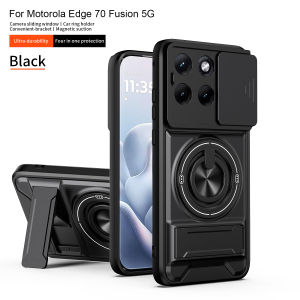 szhaiyu | Magnetic Car Holder Phone Case for Motorola Moto Edge 70 60 Fusion 50 Neo Slide Lens Cemera Protection Shockproof Hard Cover