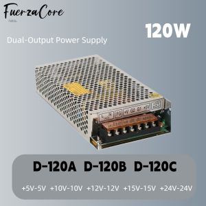 120W Dual Output Power Supply 100-240VAC DC 120A 120B 120C 10V 12V 15V 24VDC SMPS for Motors  Batteries Industrial Machine Tools