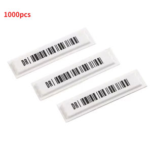 1000pcs Portable Supermarket 58khz AM Anti-theft Security Barcode Tags White Alarm DR Soft Labels