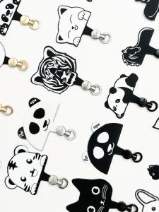 Creative Cartoon Animal Phone Strap Clip High End Ultra Thin 360 Degree Rotation Phone Back Clip Connector Nylon Woven Material