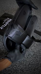 Rootly - Sandal Polos Sendal Selop Pria Full Black