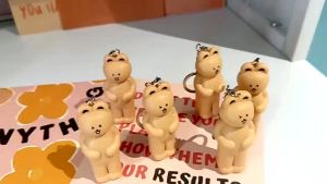 HERORANGE Lipstik Gantungan Kunci Beruang Lucu Lip Matte Bubble Bear Lip Cream Velvet Lip Glaze Liptint Keychain Lipstick Lipgloss