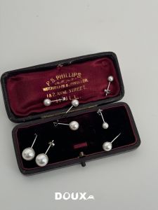 Pure White Mini Pearl Stud Earrings S925 Silver Hypoallergenic Sleepwear Compatible Elegant Fashion Jewelry for Women