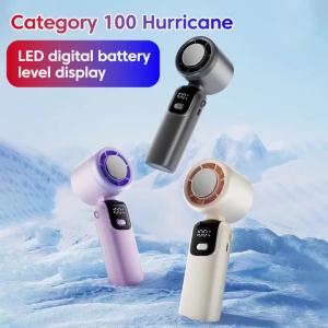 Quạt Cầm Tay Kỹ Thuật Số LED Di Động Tốc Độ Cao Với 100 Cấp Độ Điều Chỉnh Tốc Độ Gió Không Cấp Độ Quạt Điện Gấp Gọn Với Sạc Type-C