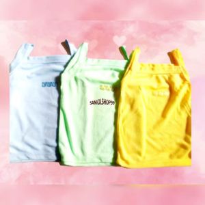 Kaos Tengtop Anak Bayi: Tengtop Bayi Kaos, Singlet Bayi Polos Warna 0-2 Tahun Dolphin 3 Pcs 3 Warna