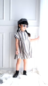 Little Esquina Dress anak lengan pendek 1 sampai 6 Tahun LE 2106