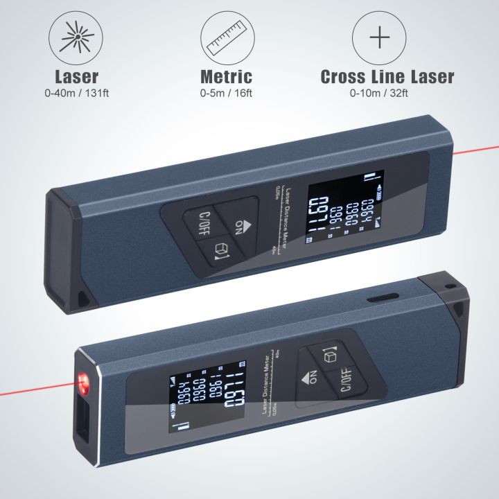 Mini Laser Rangefinder Digital Tape Measure Laser Ruler USB Charge ...