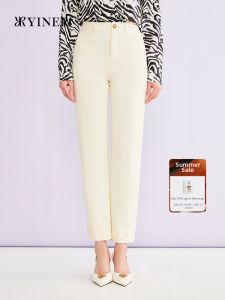 YINER | 2026 Summer New Fashion Elegant High-Waist Cotton Stretch Jeans