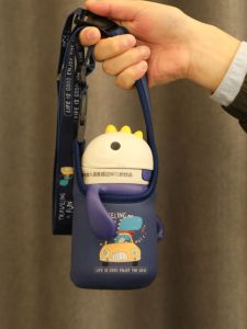 Dinosaur Childrens Water Cup Cover Babycare Thermal Insulation Cup 300ML 450ML Special Protection Case for Kindergarten And Students