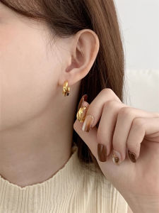 Elegant French Twist Metal Hoops & Stylish Studs: Daily Commute Fashion Jewelry