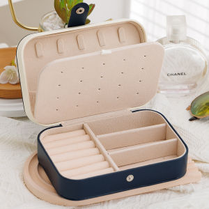 1pc Portable Jewelry Box Travel Jewelry Organizer Earrings Necklace Storage for Women’s Jewelry Display Travel Accessories
