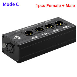 Hộp Phân Phối Tín Hiệu Âm Thanh Cân Bằng XLR 3 Chân 1X4 Vỏ Kim Loại Dành Cho Phòng Thu Âm Và Biểu Diễn Sân Khấu Đầu Nối Đực-cái