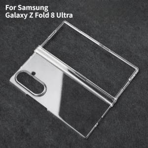 Minimalist HD Transparent Hinge Protect Flip Case for Samsung Galaxy Z Fold 8 Ultra Anti-Fingerprint Skin Feel Shockproof Cover