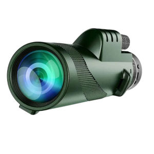 กล้องโทรทรรศน์แบบตาเดียวกำลังขยายสูง 80x100 HD พร้อมขาตั้งกล้องและที่หนีบโทรศัพท์ เหมาะสำหรับการล่าสัตว์และตั้งแคมป์