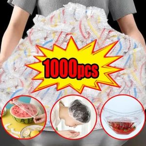 Reusable Disposable Food Cover Plastic Wrap Durable Elastic Food Lids for Bowls Elastic Plate Covers For Kitchen Food Saver Bag
