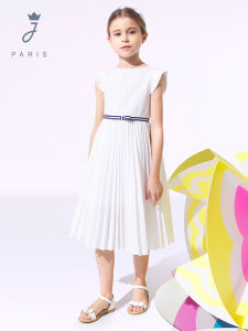 Jacadi | Elegant Princess-style Pleated Summer Dress