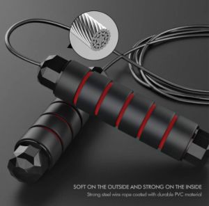 เชือกกระโดด อุปกรณ์ออกกำลังกาย ด้ามจับนุ่ม ปรับประดับความยาวได้