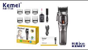 Kemei | KEMEI 1726 Professional Hair Clipper with DLC Blade 12W 10000RPM Magnetic Vector Motor Hair Cutting Machine for Men Barber