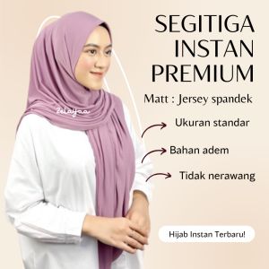Jilbab instan jersey / Hijab segitiga tidak nerawang / Kerudung instan / Jilbab segitiga nyaman