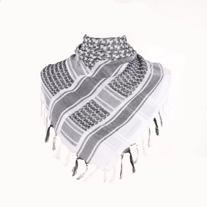 Tactical Hunting Scarf Shemagh Tactical Desert Keffiyeh Head Neck Scarf Arab Wrap with Tassel 43x43 inches