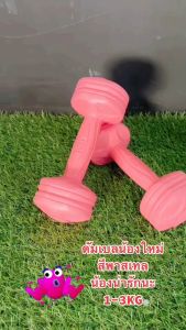 ดัมเบล PVC 1KG (แพ็คคู่) สีชมพู - เครื่องออกกำลังกาย แบรนด์ IRONTEC