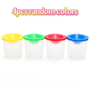 4Pcs Paint Brush Washer Cup Anti-Spill Portable Art Cleaning Rinse Cup Reusable Painting Supplies for Students Artists
