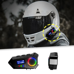 SEAMETAL Motorcycle Helmet Headset Wireless Bluetooth 5.4 Waterproof Handsfree Call Noise Reduction Long Battery Life Earphone