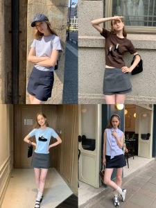 Váy Ngắn Chữ a Thời Trang Kernel Cosmos Summer City Holiday High Waist Polyester Blend A-Line Skirt Casual Style