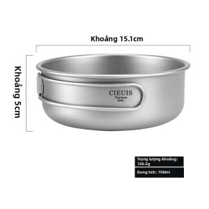 CIEUIS | Bộ Chảo Đa Năng Titanium Sạch Cho Ngoài Trời