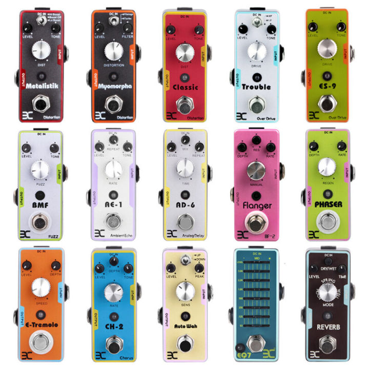 ENO EX Electric Guitar Effects Pedal Classic Distortion Echo Delay Chorus Overdrive Tremolo Wow