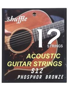 IRIN | Shuffle12-String Acoustic Guitar Strings in Phosphor Bronze with PU Coating Individual Packaging Folk Guitar Accessories
