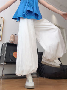 YAYANGREN | Lazy Style White Flower Skort Womens Summer 9/10 Capri Pants Flowy Casual Trousers