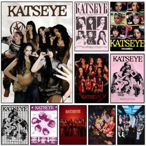 Bandai | Póster de cantante K-katSeyes arte autoadhesivo pegatina de papel impermeable decoración de pared de cafetería