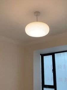 Đèn treo thả trần bàn ăn lấy cảm hứng mái vòm thu nhỏ thiết kế chuôi sắt phủ acrylic dẹt không gỉ đèn bàn ăn nhà bếp 10W decor phong cách tối giản trang trí phòng khách đảo bếp nhà hàng quầy bar - Combosett