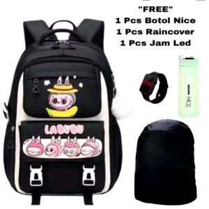 Tas sekolah anak perempuan LABUBU tas sekolah anak remaja SD SMP tas ransel
