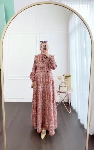 Zahira1808 Elisha 43 Dress Bahan Air Flow Embroideri Import Gamis Syari Murah Trendi Baju Syari Muslim Wanita Ibu Terlaris Baju Pesta Best Seller Gamis