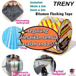 TRENY 5 Meter BITUMEN FLASHING TAPE / Gam Atap/ Penampal Zinc/bitumen flashing tape