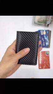 RFID Card Holder Credit Bank Wallet Pop Up ID Card Holder Wallet Anti Rfid Blocking Protected Magic Leather Slim Money Wallets Case with Money Clips For Men Women