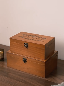 AMHIVE กล่องเครื่องประดับ ลังไม้ กล่องไม้ ที่เก็บเครื่องประดับ กันน้ำและกันฝุ่น ทำกล่องใส่ของ กล่องของขวัญ