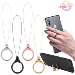 ขาตั้งแหวนใส่นิ้วโลหะแบบ2 In 1สำหรับโทรศัพท์มือถือพร้อมสายคล้องอเนกประสงค์ทำจากเชือกที่รองพับได้สำหรับโทรศัพท์มือถือระดับ360
