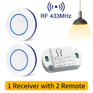 RF 86 Không Dây Treo Tường Bảng Điều Khiển Bộ Phát 433 MHz AC 110V 220V Công Tắc Cho Đèn Đèn Rơ Le An Toàn Interruptor Điều Khiển Từ Xa Đa Năng