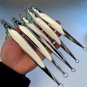 Mồi Câu Jig Kim Loại LHFSH 180g-300g Dành Cho Cá Bass Cá Hồi Móc Câu Thép Carbon Cao Thìa Câu Nước Mặn Sáng Bóng Mồi Câu Biển Sông.