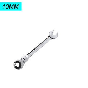 Metric Open Flex-Head Ratcheting Wrench Combination 8-22mm Metric Spanner with 72 Teeth Chrome Vanadium Steel Tubing Ratchet