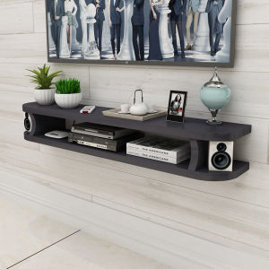 Simple Solid Wood Wall-Mounted TV Cabinet Modern Minimalist Living Room Bedroom Storage Shelf for Set-Top Box No Paint Process