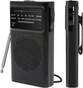 Portable Am Fm Transistor Radio Battery Operated Long Range Reception Loud Speaker Earphone Jack Indoor Outdoor & Emergency Use